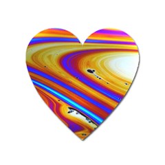 Soap Bubble Color Colorful Heart Magnet by Celenk