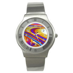 Soap Bubble Color Colorful Stainless Steel Watch by Celenk