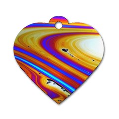 Soap Bubble Color Colorful Dog Tag Heart (one Side) by Celenk