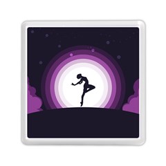 Woman Moon Fantasy Composing Night Memory Card Reader (square) by Celenk