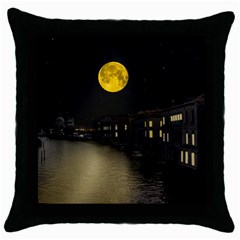 Travel Architecture Tourism Venice Throw Pillow Case (black) by Celenk