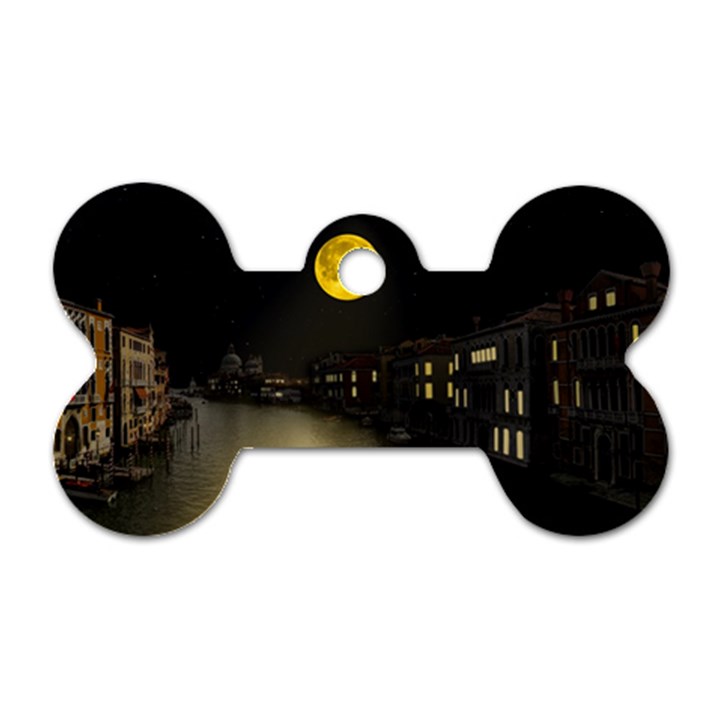 Travel Architecture Tourism Venice Dog Tag Bone (Two Sides)