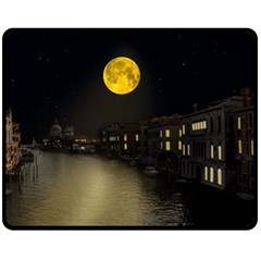 Travel Architecture Tourism Venice Double Sided Fleece Blanket (Medium) 