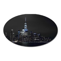 New York Skyline New York City Oval Magnet by Celenk