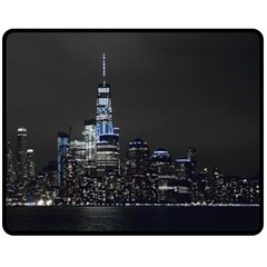 New York Skyline New York City Fleece Blanket (medium)  by Celenk