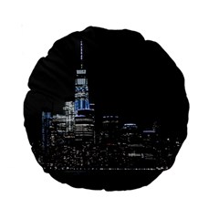 New York Skyline New York City Standard 15  Premium Round Cushions by Celenk