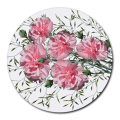 Carnations Flowers Nature Garden Round Mousepads by Celenk