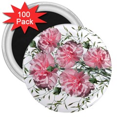 Carnations Flowers Nature Garden 3  Magnets (100 Pack) by Celenk