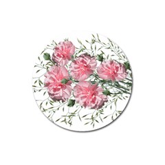 Carnations Flowers Nature Garden Magnet 3  (Round)