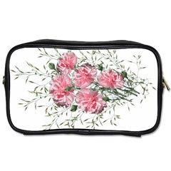 Carnations Flowers Nature Garden Toiletries Bag (Two Sides)