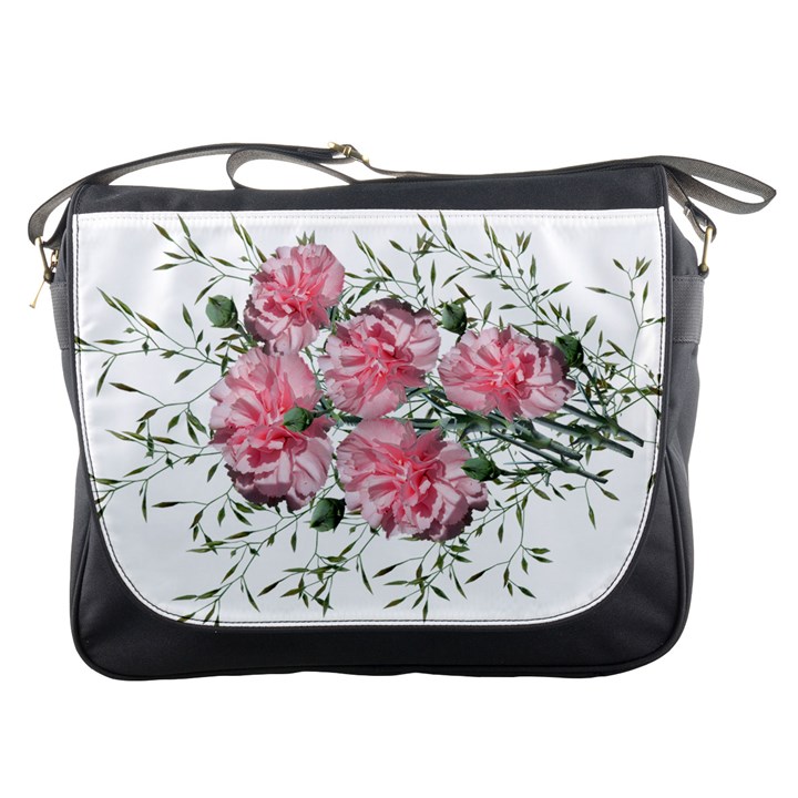 Carnations Flowers Nature Garden Messenger Bag