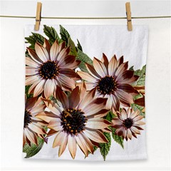 Sun Daisies Leaves Flowers Face Towel by Celenk