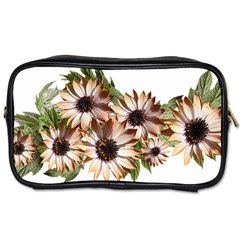 Sun Daisies Leaves Flowers Toiletries Bag (two Sides) by Celenk