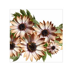 Sun Daisies Leaves Flowers Small Satin Scarf (square) by Celenk