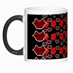 Red Lips And Roses Just For Love Morph Mugs by pepitasart