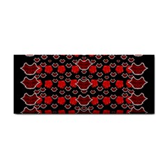 Red Lips And Roses Just For Love Hand Towel by pepitasart