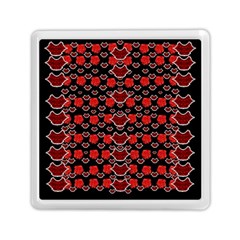 Red Lips And Roses Just For Love Memory Card Reader (square) by pepitasart