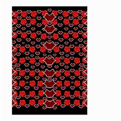 Red Lips And Roses Just For Love Small Garden Flag (two Sides) by pepitasart