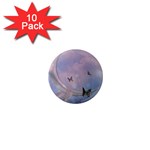 The Wonderful Moon With Butterflies 1  Mini Magnet (10 pack)  Front