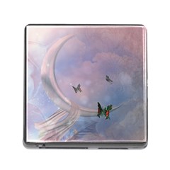 The Wonderful Moon With Butterflies Memory Card Reader (square 5 Slot) by FantasyWorld7