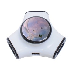 The Wonderful Moon With Butterflies 3-port Usb Hub by FantasyWorld7