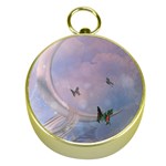 The Wonderful Moon With Butterflies Gold Compasses Front