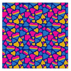 Pansexual Pride Hearts; A Cute Pan Pride Motif! Large Satin Scarf (square) by PrideMarks