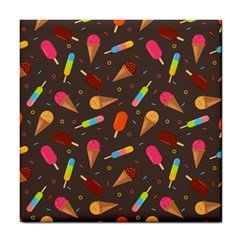 Ice Cream Pattern Seamless Tile Coasters