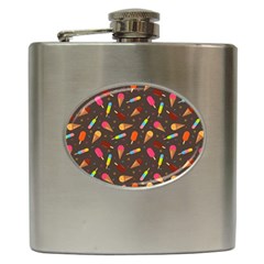 Ice Cream Pattern Seamless Hip Flask (6 Oz) by Celenk