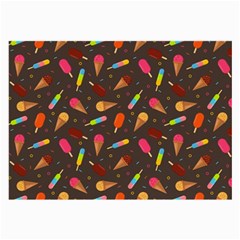 Ice Cream Pattern Seamless Large Glasses Cloth by Celenk