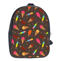 Ice Cream Pattern Seamless School Bag (large)