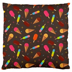 Ice Cream Pattern Seamless Large Flano Cushion Case (two Sides) by Celenk