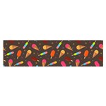 Ice Cream Pattern Seamless Satin Scarf (Oblong) Front