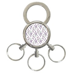 Flower Pattern Pattern Design 3-ring Key Chains by Celenk