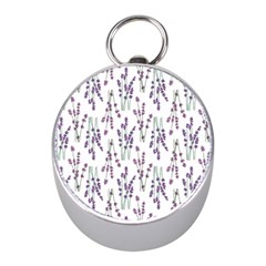 Flower Pattern Pattern Design Mini Silver Compasses