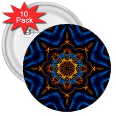 Pattern Abstract Background Art 3  Buttons (10 Pack) 