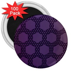 Hexagon Grid Geometric Hexagonal 3  Magnets (100 Pack) by Celenk