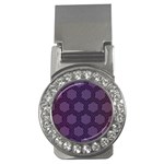 Hexagon Grid Geometric Hexagonal Money Clips (CZ)  Front