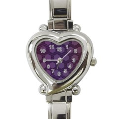 Hexagon Grid Geometric Hexagonal Heart Italian Charm Watch by Celenk