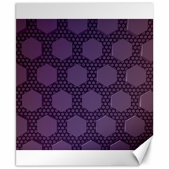 Hexagon Grid Geometric Hexagonal Canvas 8  X 10  by Celenk