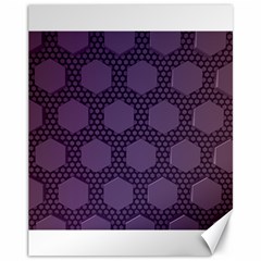 Hexagon Grid Geometric Hexagonal Canvas 11  X 14  by Celenk