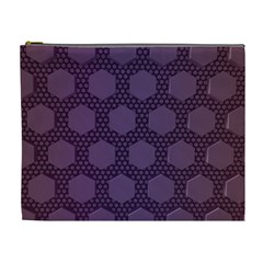 Hexagon Grid Geometric Hexagonal Cosmetic Bag (xl) by Celenk