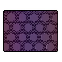 Hexagon Grid Geometric Hexagonal Fleece Blanket (small) by Celenk