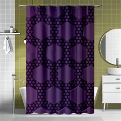 Hexagon Grid Geometric Hexagonal Shower Curtain 48  X 72  (small)  by Celenk