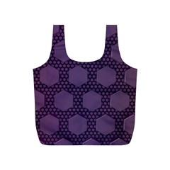 Hexagon Grid Geometric Hexagonal Full Print Recycle Bag (s) by Celenk