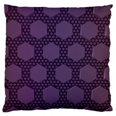 Hexagon Grid Geometric Hexagonal Standard Flano Cushion Case (one Side) by Celenk