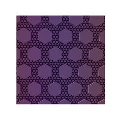 Hexagon Grid Geometric Hexagonal Small Satin Scarf (square) by Celenk