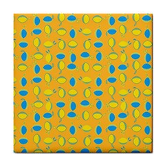 Lemons Ongoing Pattern Texture Tile Coasters