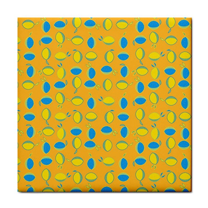 Lemons Ongoing Pattern Texture Tile Coasters