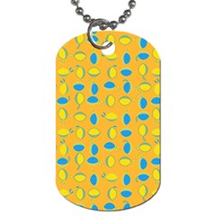 Lemons Ongoing Pattern Texture Dog Tag (two Sides) by Celenk